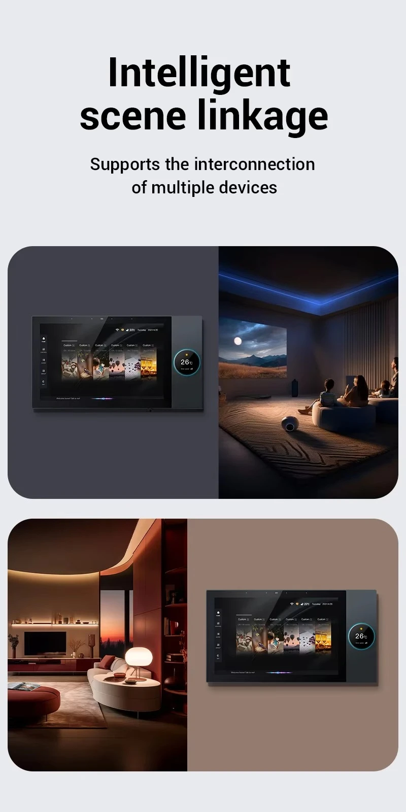 Audio Music Hub - 10インチ多機能スマートコントロールパネル音楽壁掛けタッチスクリーンZigbeeハブゲートウェイAndroidホームオートメーションスクリーンスイッチ