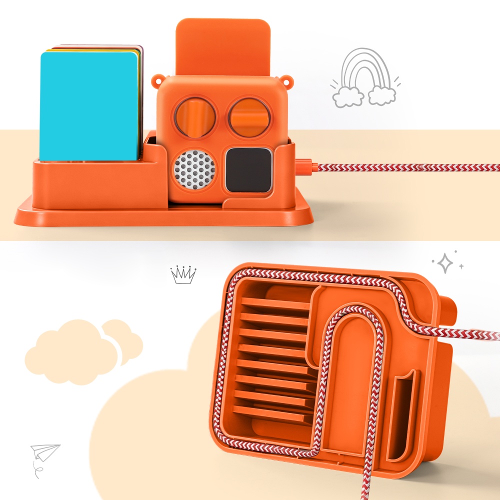 Audio Music Kids - Yotoミニプレーヤー＆ミュージックカード用カード収納ボックス、紛失防止オーガナイザー、デスクトップホルダー、子供用オーディオシステム用収納ケース