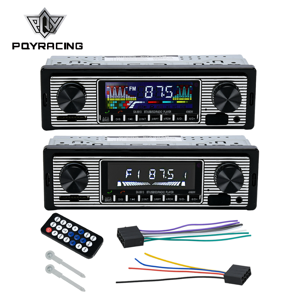 Audio Music App - 統合されたmp3プレーヤーを備えたビンテージカーラジオ,ワイヤレス,Bluetooth,マルチメディアプレーヤー,AUX, USB, FM,クラシックステレオ,オーディオプレーヤー,車両,12V