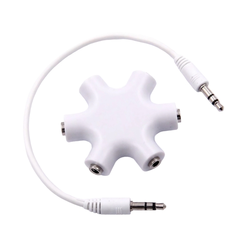 Audio Music Distribution - E74D 6 in 1 ステレオ音楽ハブ、金メッキコネクタ付き、ノイズフリーの音楽配信