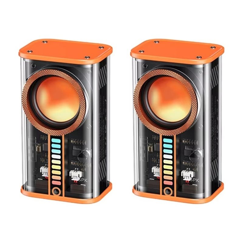 Audio Music Center - サウンドライトリズムサブウーファー TWS ステレオミュージックセンター K07 透明サイバーパンクワイヤレス Bluetooth