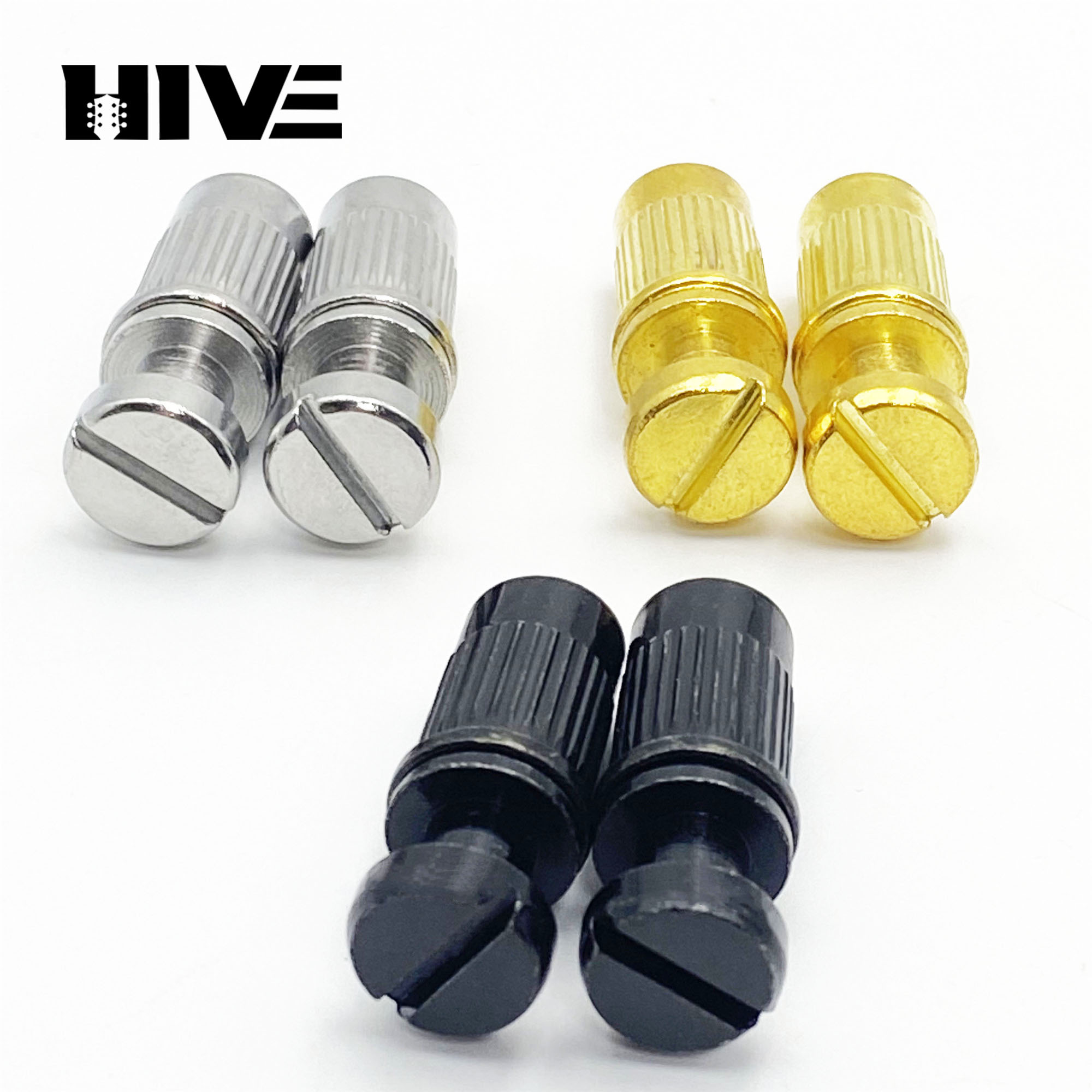 Guitar Slide Tube - 2 個エレキギターブリッジポジショニングピン固定コラムデュアルトレモロブリッジプルストリングボードギターブリッジポジショニングポスト