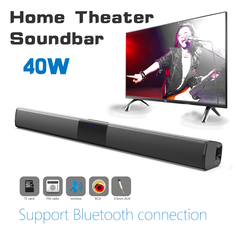 Audio Music Center - 40 ワットワイヤレス Bluetooth 5.0 サウンドバースピーカーハイファイ 3D