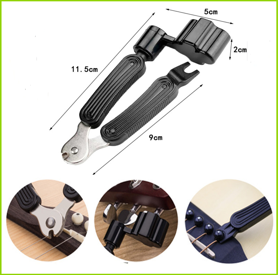 Guitar Slide Tube - 木製ギター弦ワインダー 3 IN 1 弦巻き取り器 +