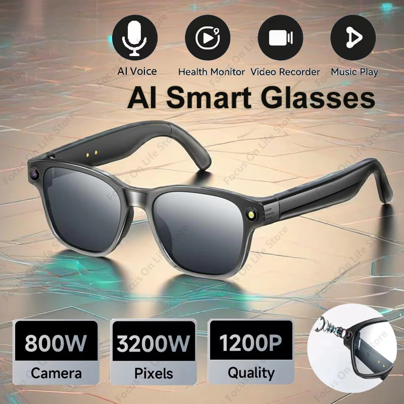 Audio Music For Video - AIスマートグラス 800万画素カメラ Bluetoothサングラス 録音 電話 ビデオ