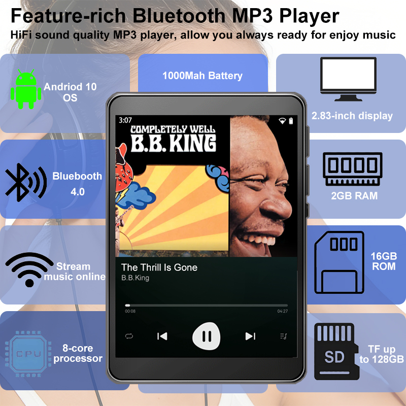 Mp3 Audio Music Download - WiFi MP3 プレーヤー Andriod 10 Spotify