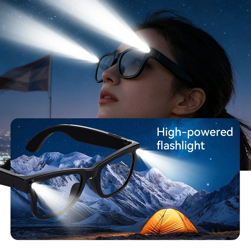 レノボHDカメラスマートグラス同時翻訳メガネ懐中電灯音声とビ - Audio Hd Music のレビューと価格