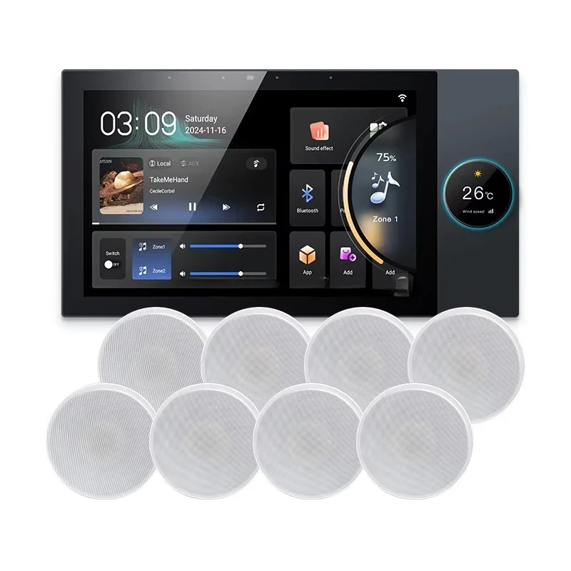 10インチ多機能スマートコントロールパネル音楽壁掛けタッチス - Audio Music Hub のレビューと価格
