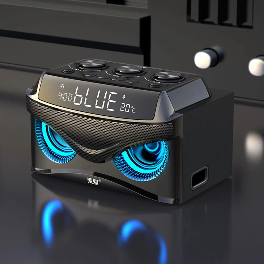 多機能ワイヤレスBluetoothスピーカー,ポータブルサブ - Audio Music Video のレビューと価格