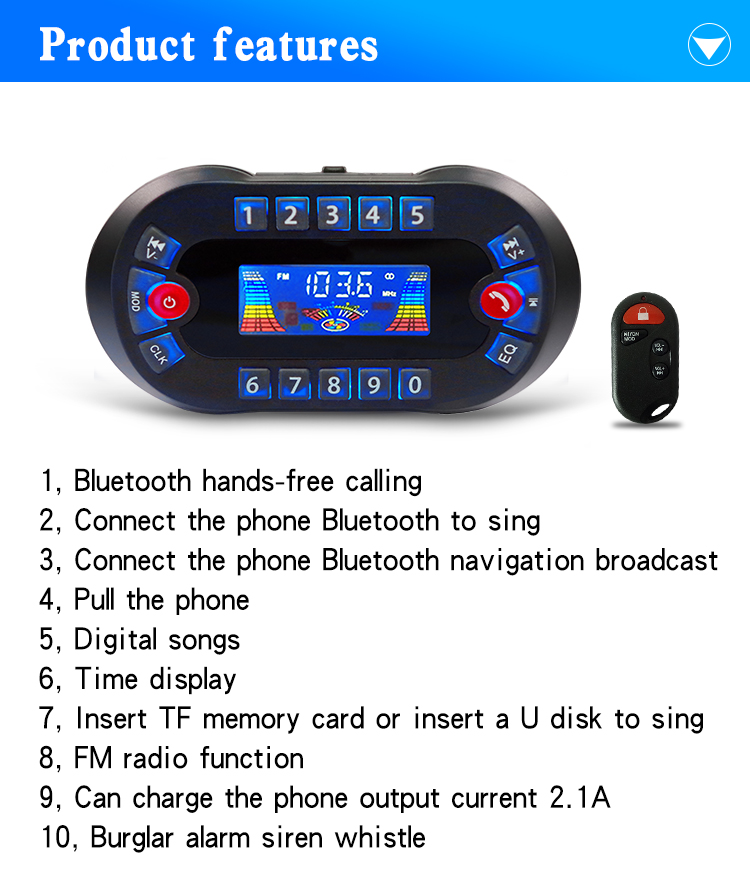 オートバイ用Bluetoothスピーカーアンプ,mp3音楽プ - Audio Music App のレビューと価格