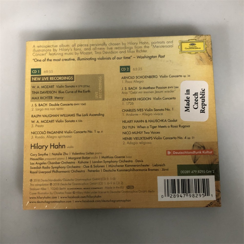 CD「レトロスペクティブ」ヒラリー・ハーン クラシック音楽コ - Audio Music Cd のレビューと価格