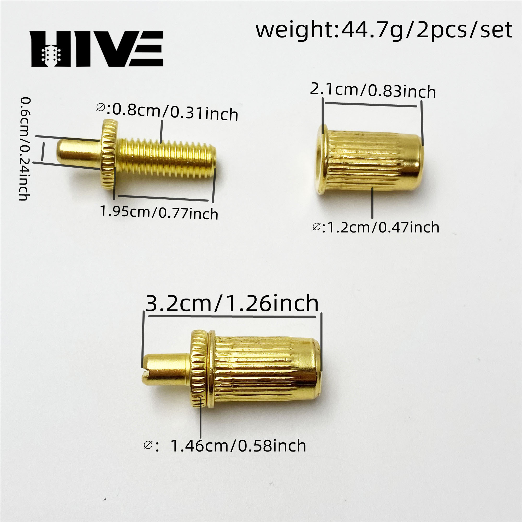 2 個エレキギターブリッジポジショニングピン固定コラムデュア - Guitar Slide Tube のレビューと価格