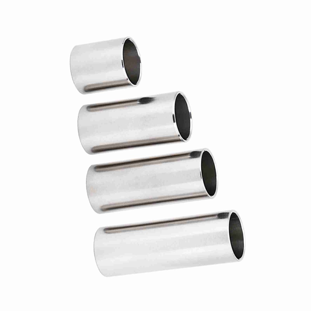 4個入りステンレススチールギタースライド ​ 銀 ​ シリン - Guitar Slide Tube のレビューと価格