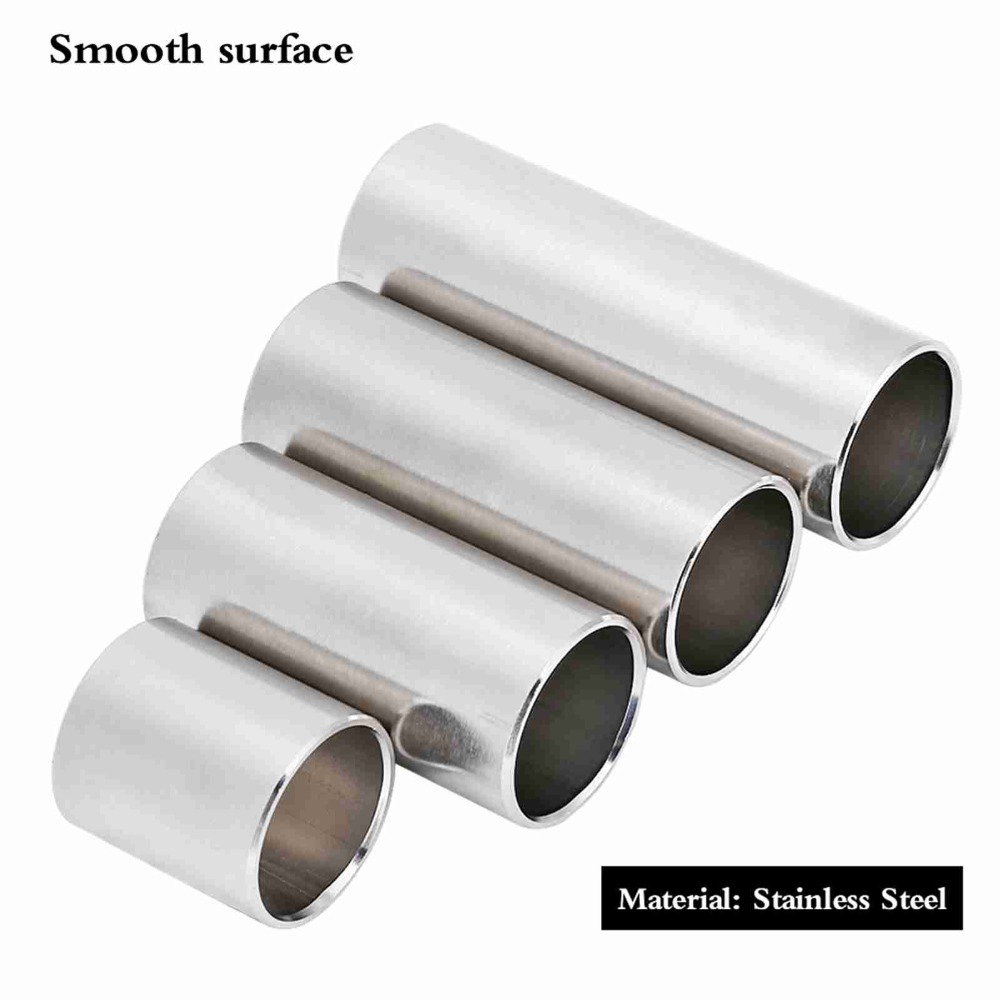 4個入りステンレススチールギタースライド ​ 銀 ​ シリン - Guitar Slide Tube のレビューと価格