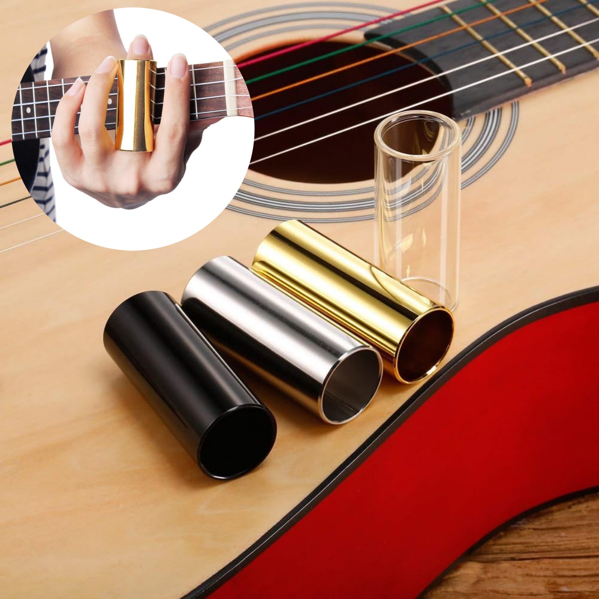 Miwayer ギタースライダー 60mm 高さ 4 個 ( - Guitar Slide Tube のレビューと価格