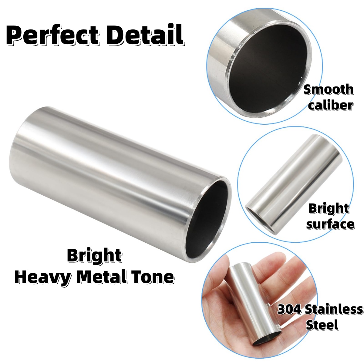 Miwayer ギタースライダー 60mm 高さ 4 個 ( - Guitar Slide Tube のレビューと価格